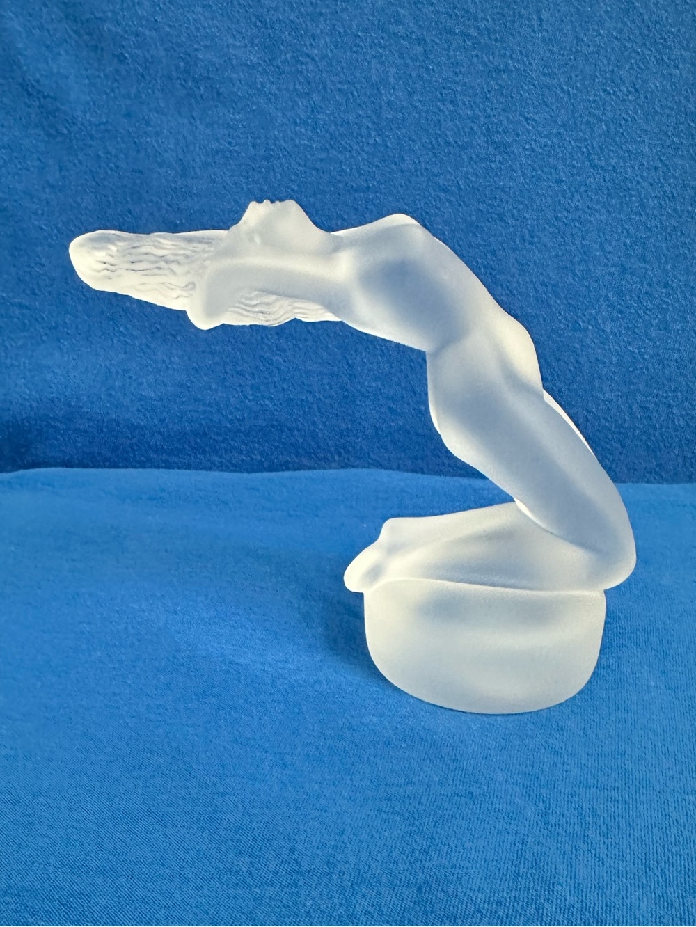 Vintage Lalique France Frosted Crystal "Chrysis" Nude Woman Figurine Signed